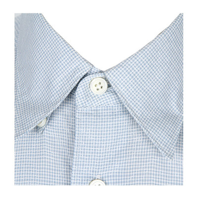 ERMENEGILDO ZEGNA/杰尼亚 男士尖领棉质格纹商务休闲长袖衬衫 UGX30 男士长袖衬衫
