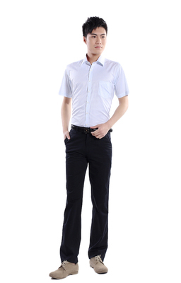 墨森尼男士时尚天然纤维莫代尔【短袖】衬衫 蓝底白提花条纹 MD012D006 如图 42 【图片 价格 品牌 报价】