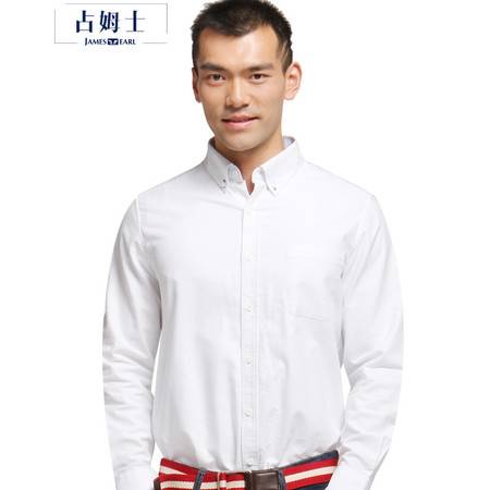 占姆士纯棉牛津纺男士长袖衬衫
