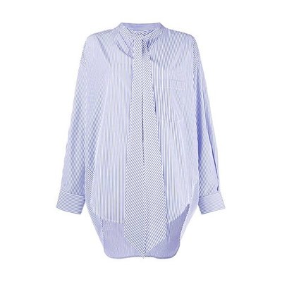 【18秋冬】 Balenciaga/巴黎世家 女士长袖衬衫 logo 条纹 3556